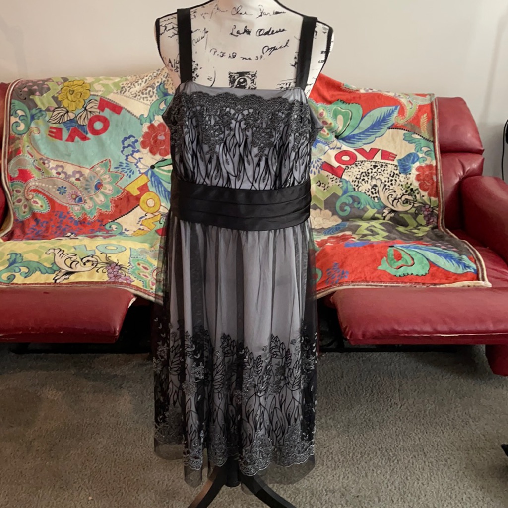 Dressbarn Collection Beaded Tulle Party Dress